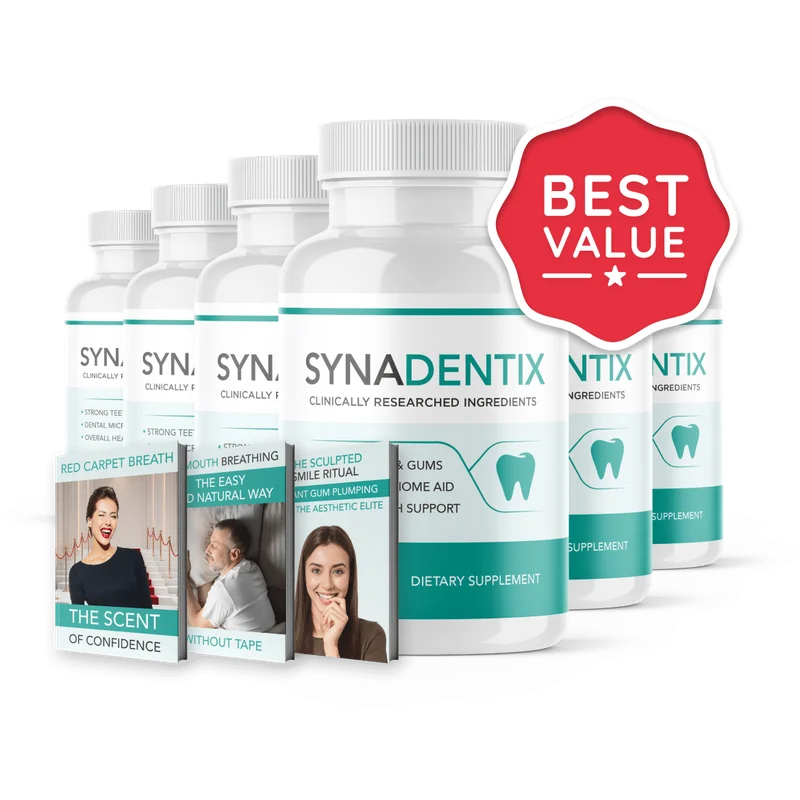 Synadentix Cognitive Relief Supplement — 6 Bottle / 180 Day Pack